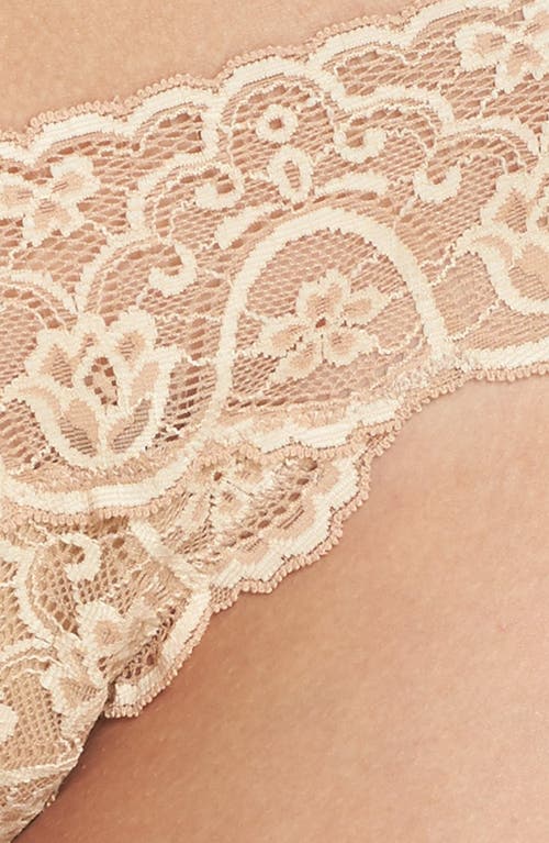 Commando 'tulip' Lace Thong In Gold