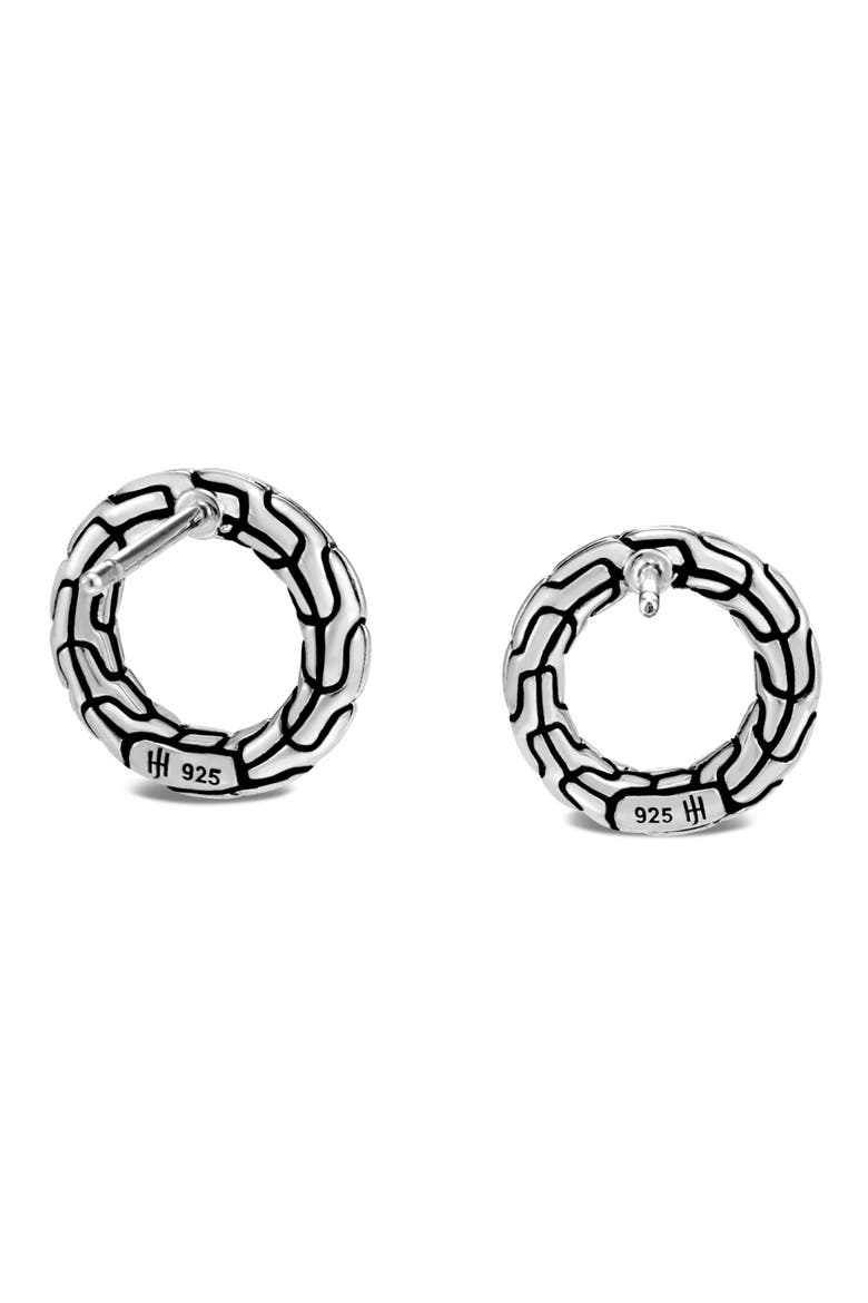 Classic Chain Sterling Silver Round Earrings, Alternate, color, SILVER