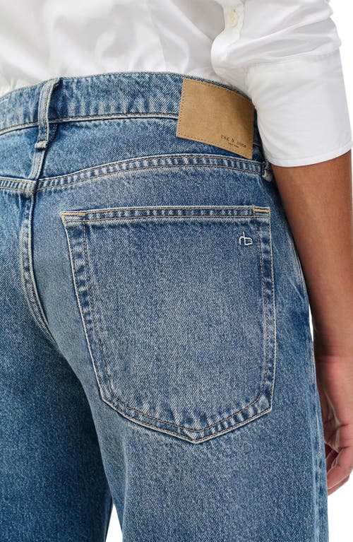 Rag & Bone Saige Low Rise Wide Leg Jeans In Blue
