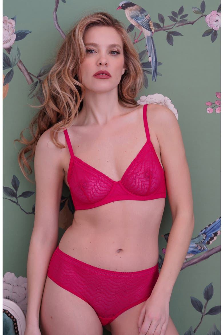 Eclantante Lace Underwire Bra, Alternate, color, FUSHIA