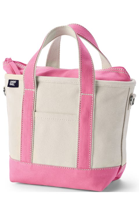 Zip Top Canvas Tote Bag