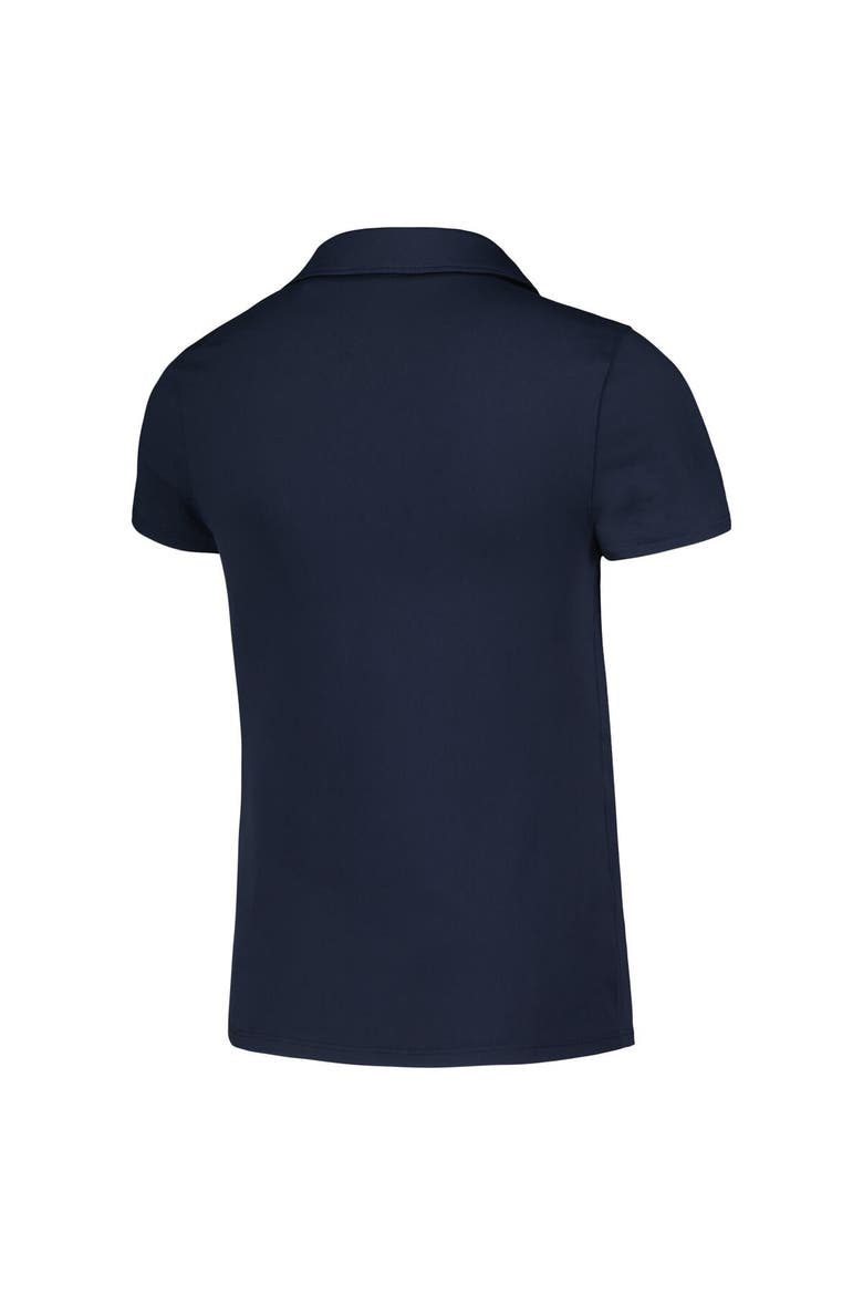 Girls Youth Puma Navy Arnold Palmer Invitational Piped CLOUDSPUN V-Neck Polo, Alternate, color, Navy
