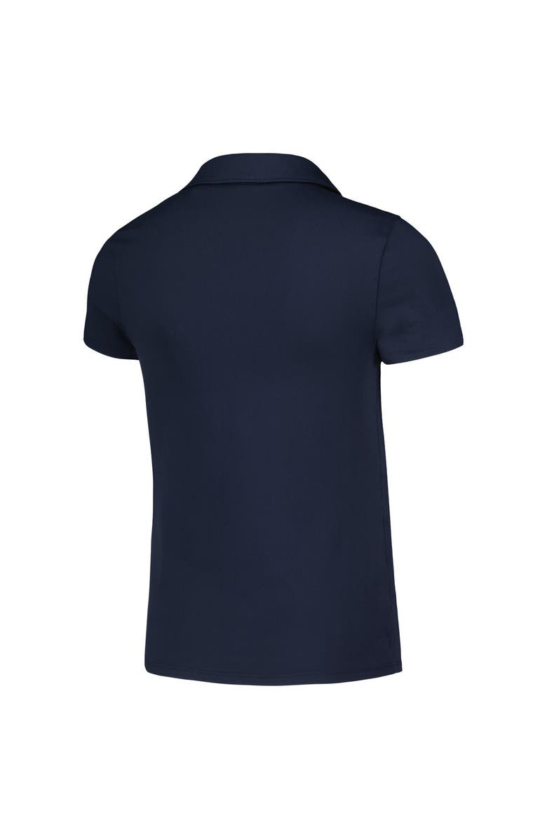 PUMA Girls Youth Puma Navy Arnold Palmer Invitational Piped CLOUDSPUN V-Neck Polo, Alternate, color,