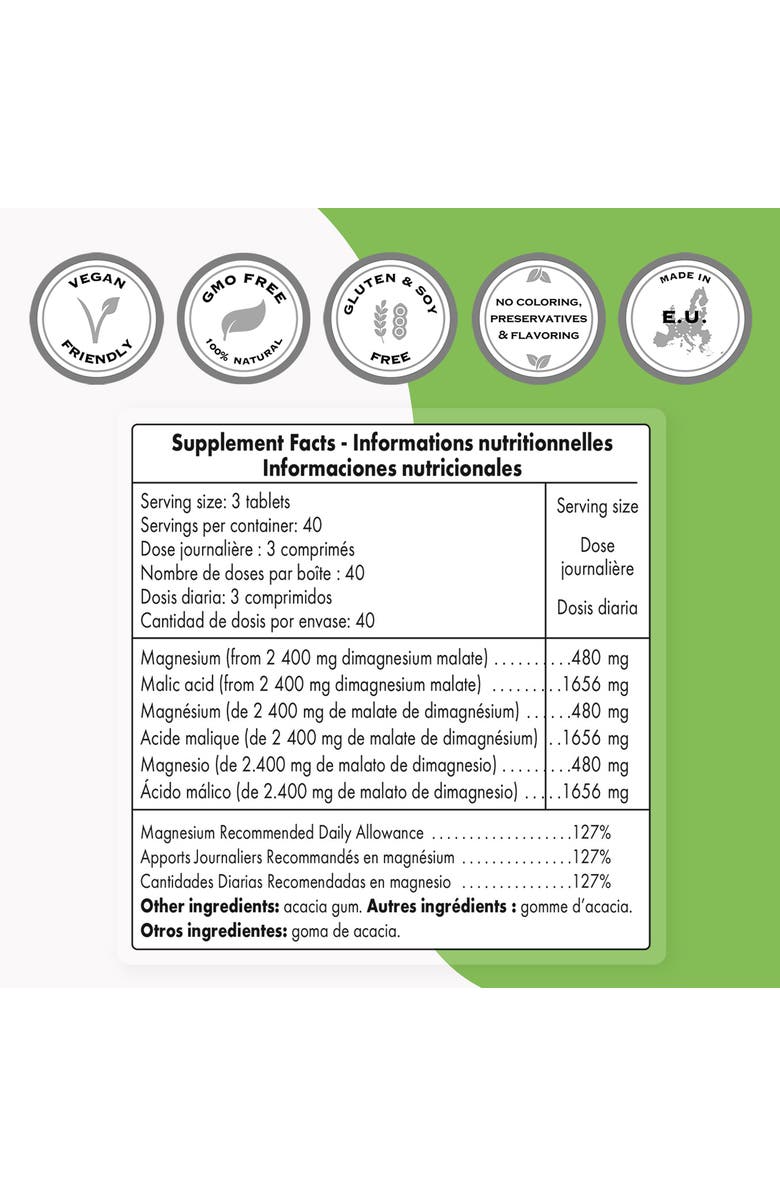 SuperSmart Magnesium Malate 2400mg, Alternate, color, NO COLOR
