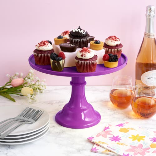 Twine Melamine Cake Stand In Fuchsia