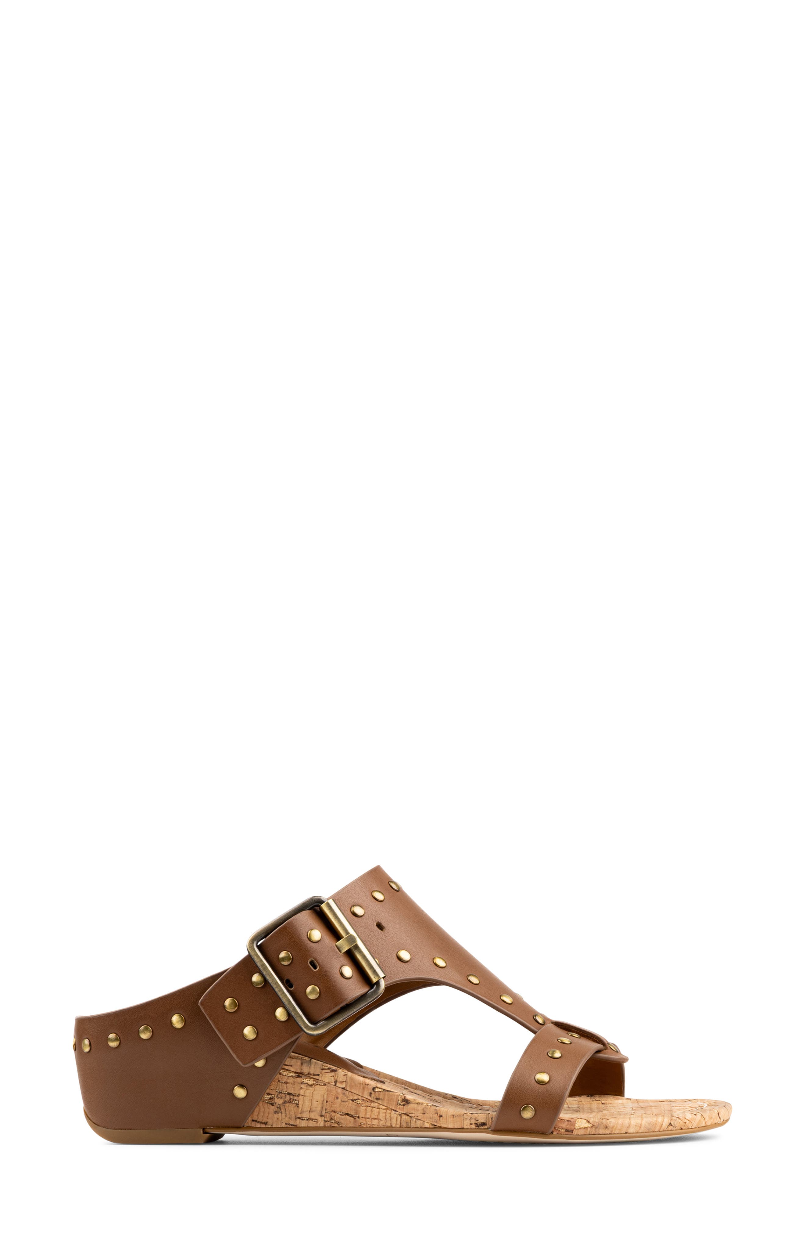 Buckle Wedge Sandal, Alternate, color, SADDLE