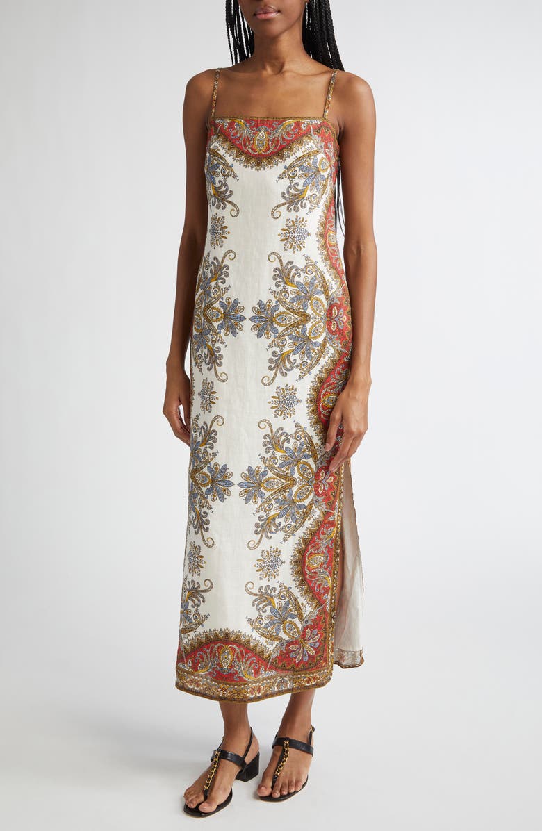 Veronica Beard Petra Print Maxi Dress, Alternate, color, Dove Red Multi