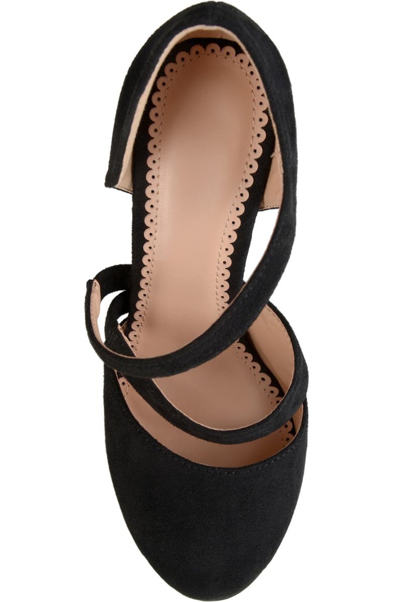 Journee Collection JOURNEE Zeera Dual Strap Pump, Alternate, color, Black