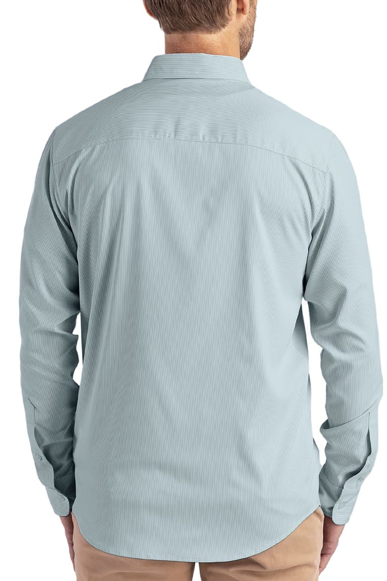 Skyline Epic Confidence Stripe Stretch Button-Down Shirt, Alternate, color, HUNTER/WHITE