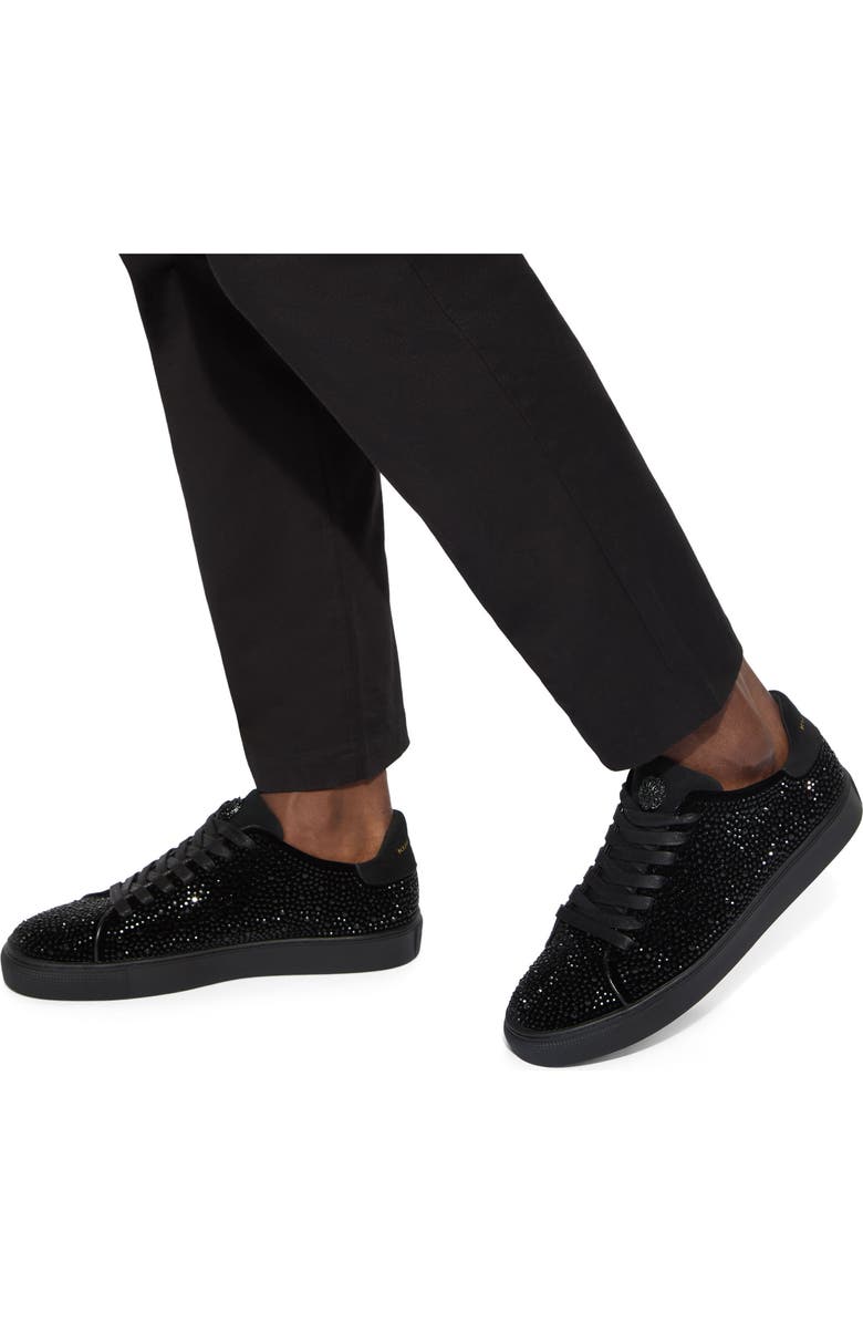 Kurt Geiger London Lennon Crystal Low Top Sneaker, Alternate, color, Black