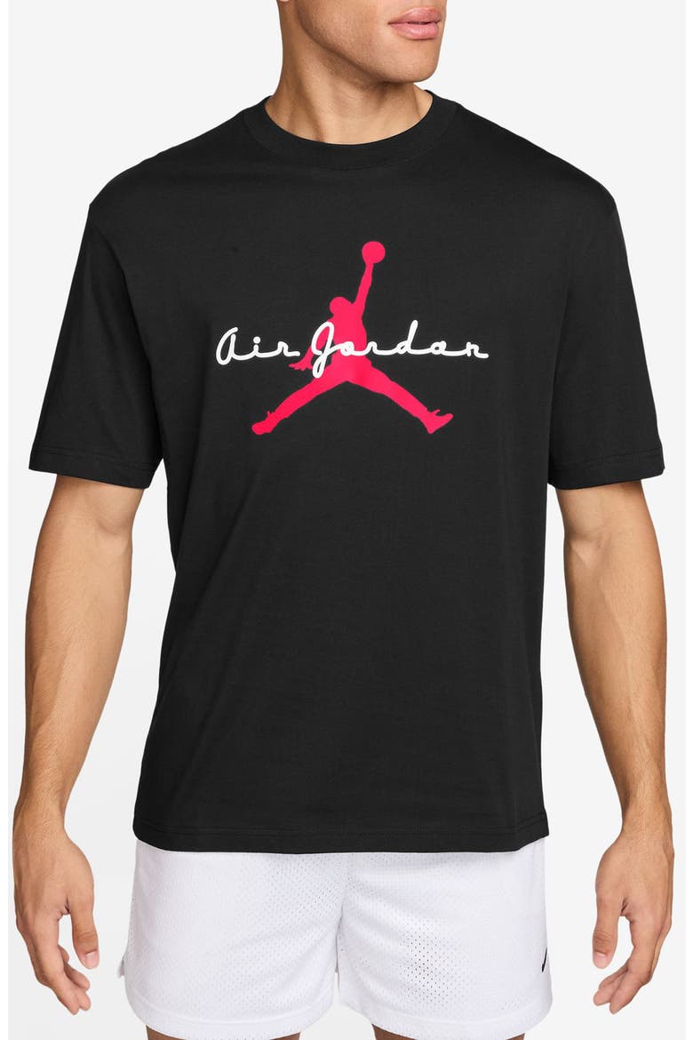 Jumpman Graphic T-Shirt, Main, color, BLACK/ WHITE/ INFRARED