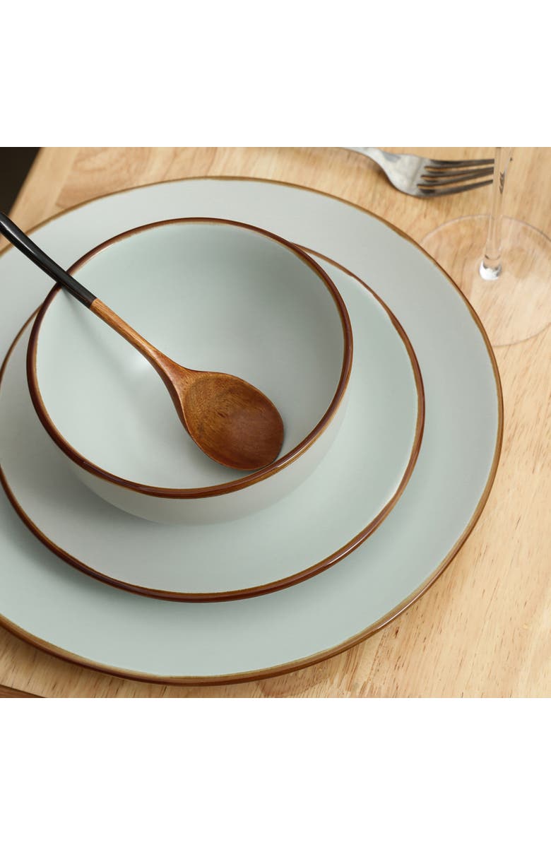 Stone Lain Brasa Stoneware 16-Piece Dinnerware Set, Alternate, color, Light Green