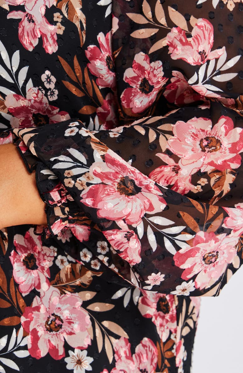 Estelle Woodland Floral Long Sleeve Dress, Alternate, color, 