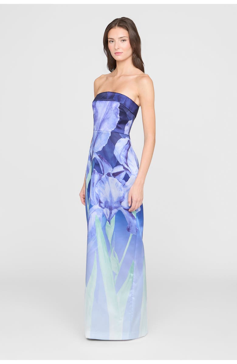 Theia Cyrilla Strapless Column Gown, Alternate, color, Moonlight Bloom