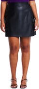 Estelle Lucinda Faux Leather Wrap Miniskirt