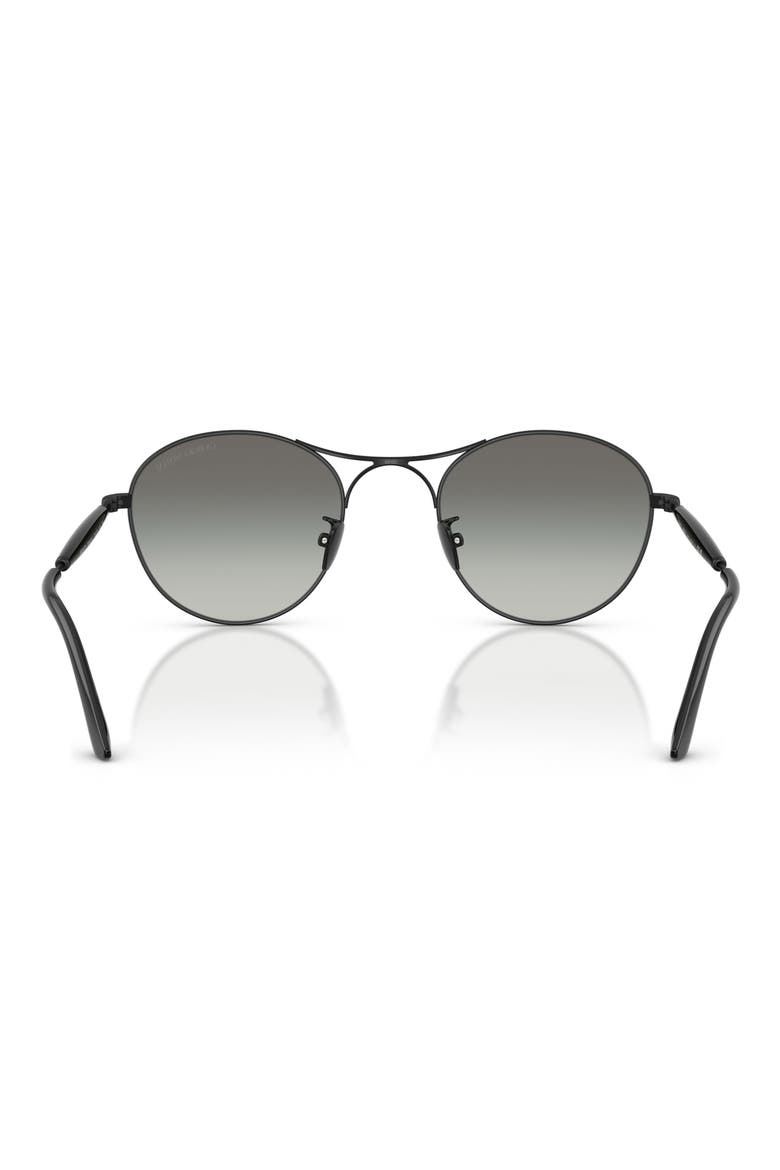 50mm Round Sunglasses, Alternate, color, MATTE BLACK / GRADIENT GREY