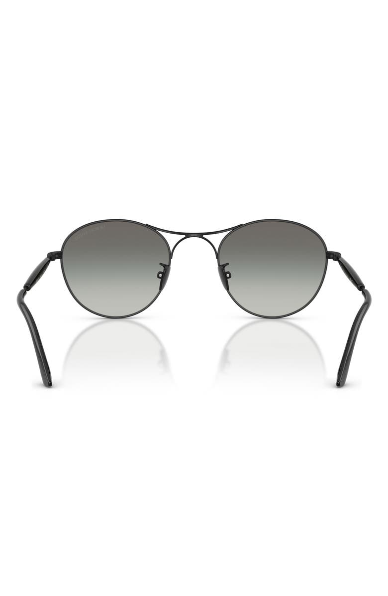 AX Armani Exchange 50mm Round Sunglasses, Alternate, color, Matte Black / Gradient Grey