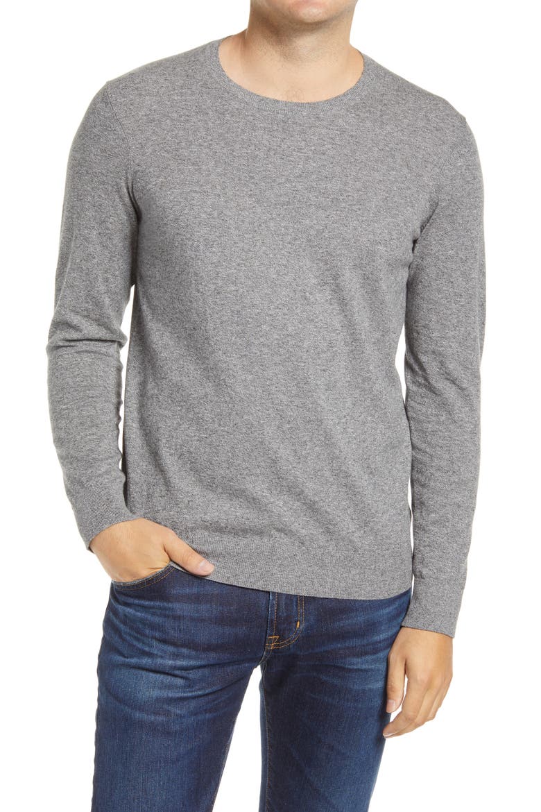 Lightweight Stripe Sweater, Main, color, BLACK ICE