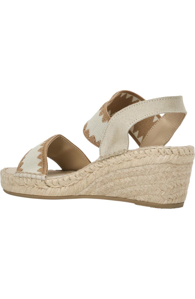André Assous Ava Ankle Strap Espadrille Wedge, Alternate, color, Bone