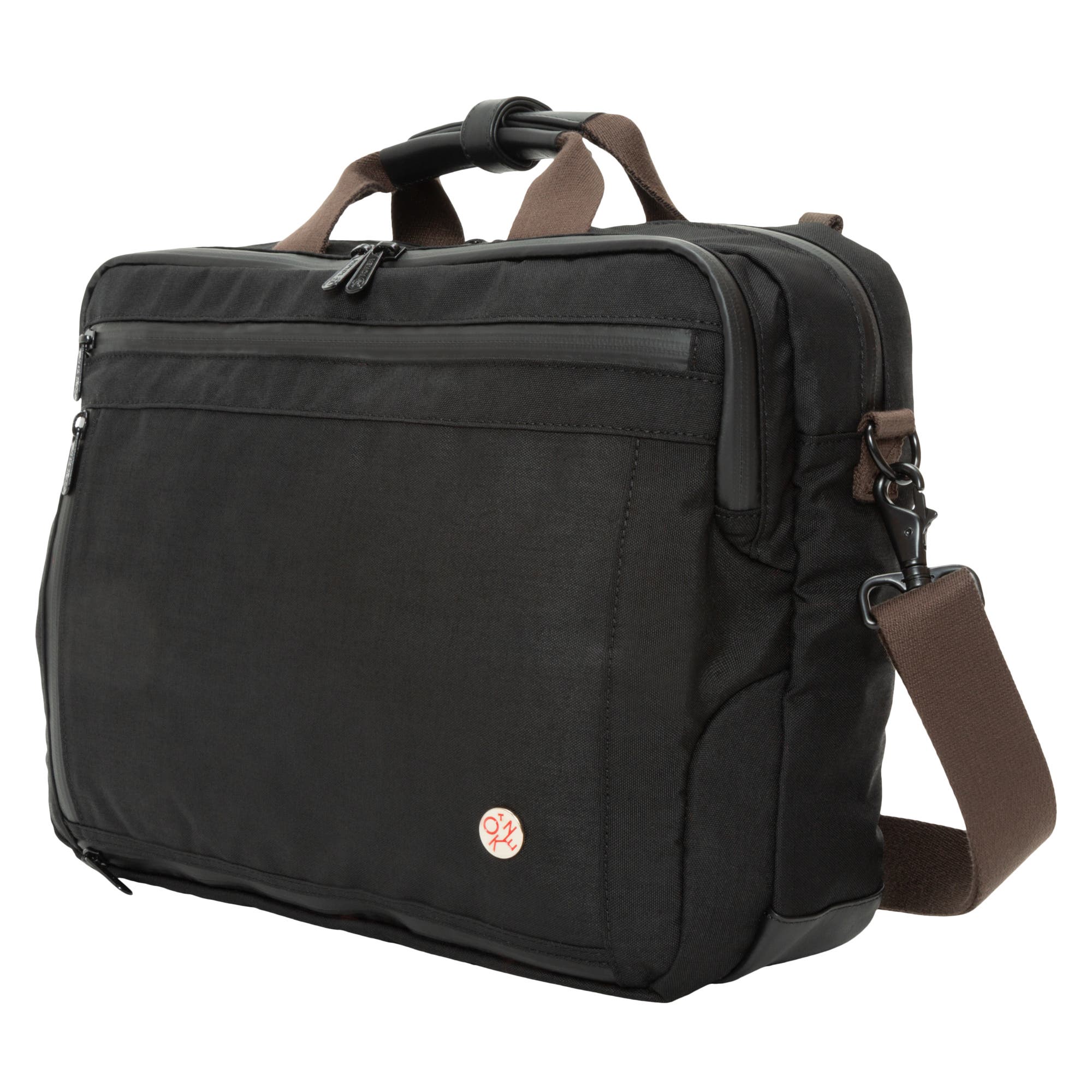 Token Waxed Nylon Saratoga Briefcase, Alternate, color, Black