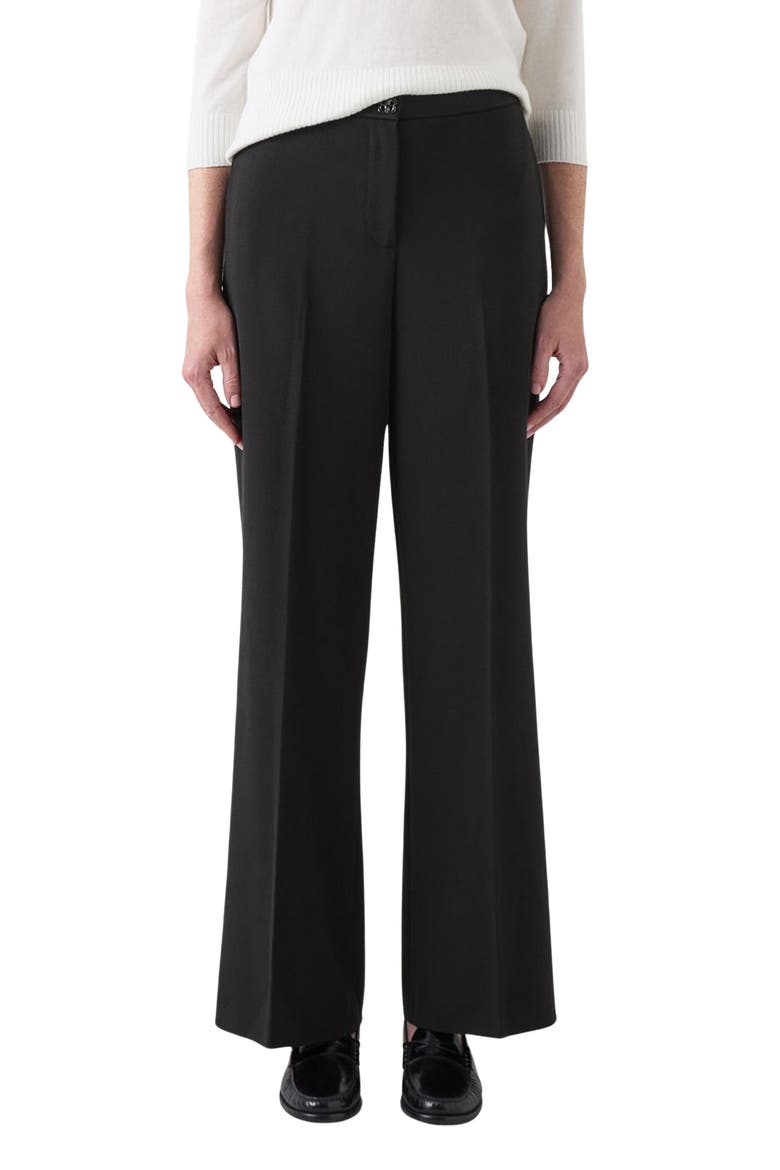 Claire Wide Leg Trousers, Main, color, BLACK