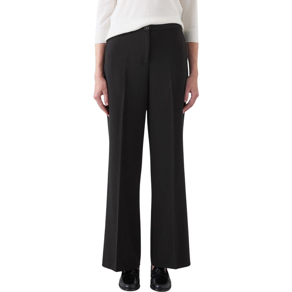 Lk Bennett Claire Wide Leg Trousers In Black