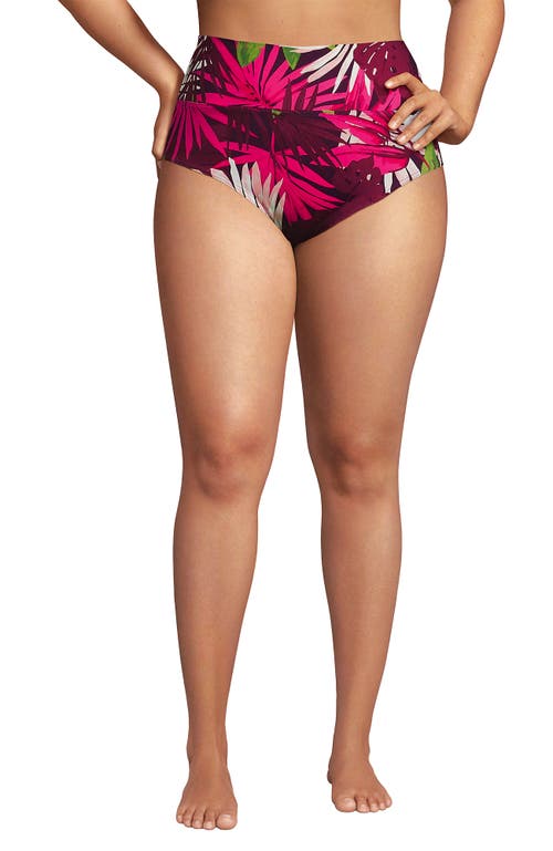 LANDS' END LANDS' END CHLORINE RESISTANT PINCHLESS HIGH WAISTED BIKINI BOTTOMS