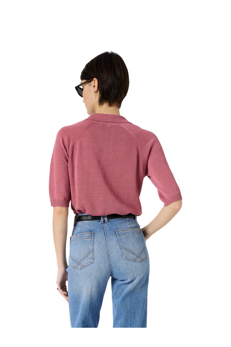 Loula Polo Collar Jumper, Alternate, color, Rosewood