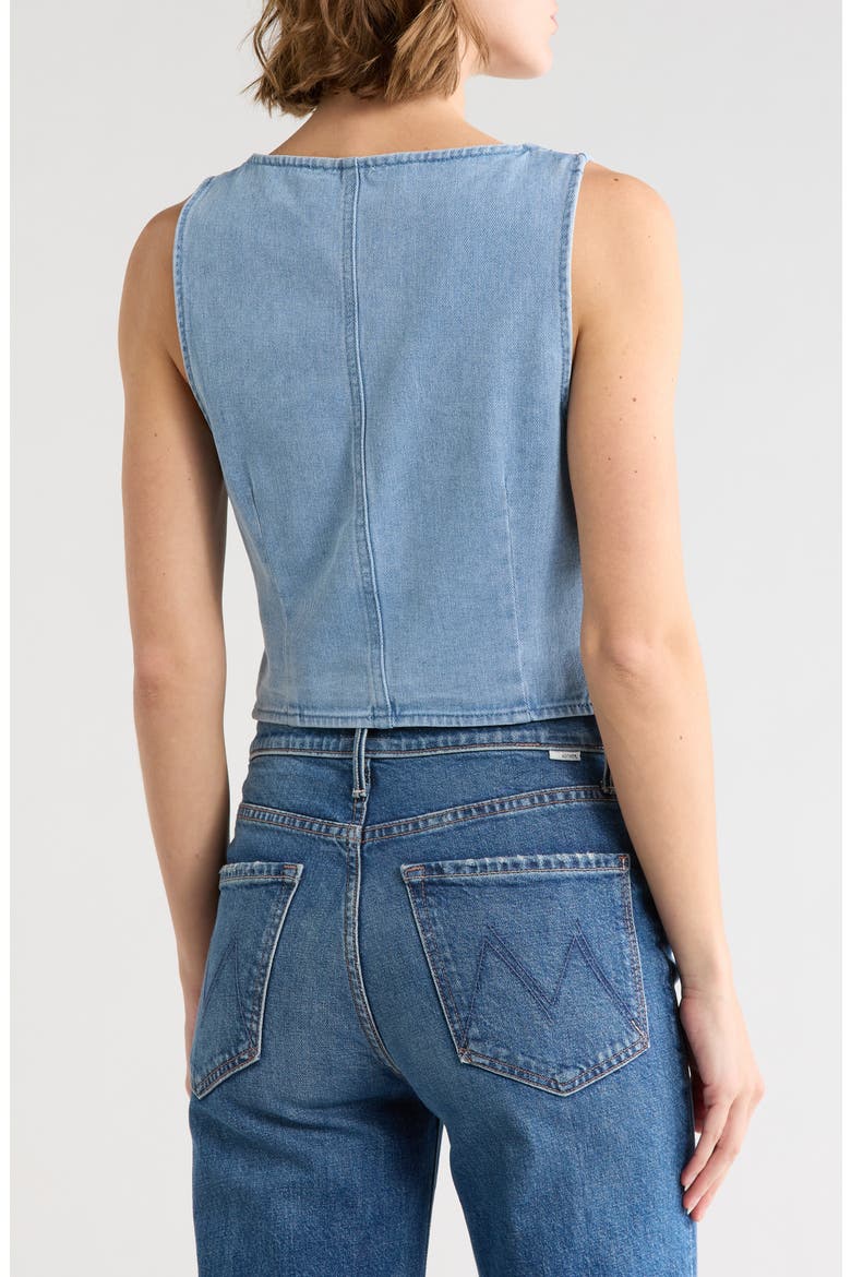 V-Neck Denim Vest, Alternate, color, LIGHT BLUE DENIM