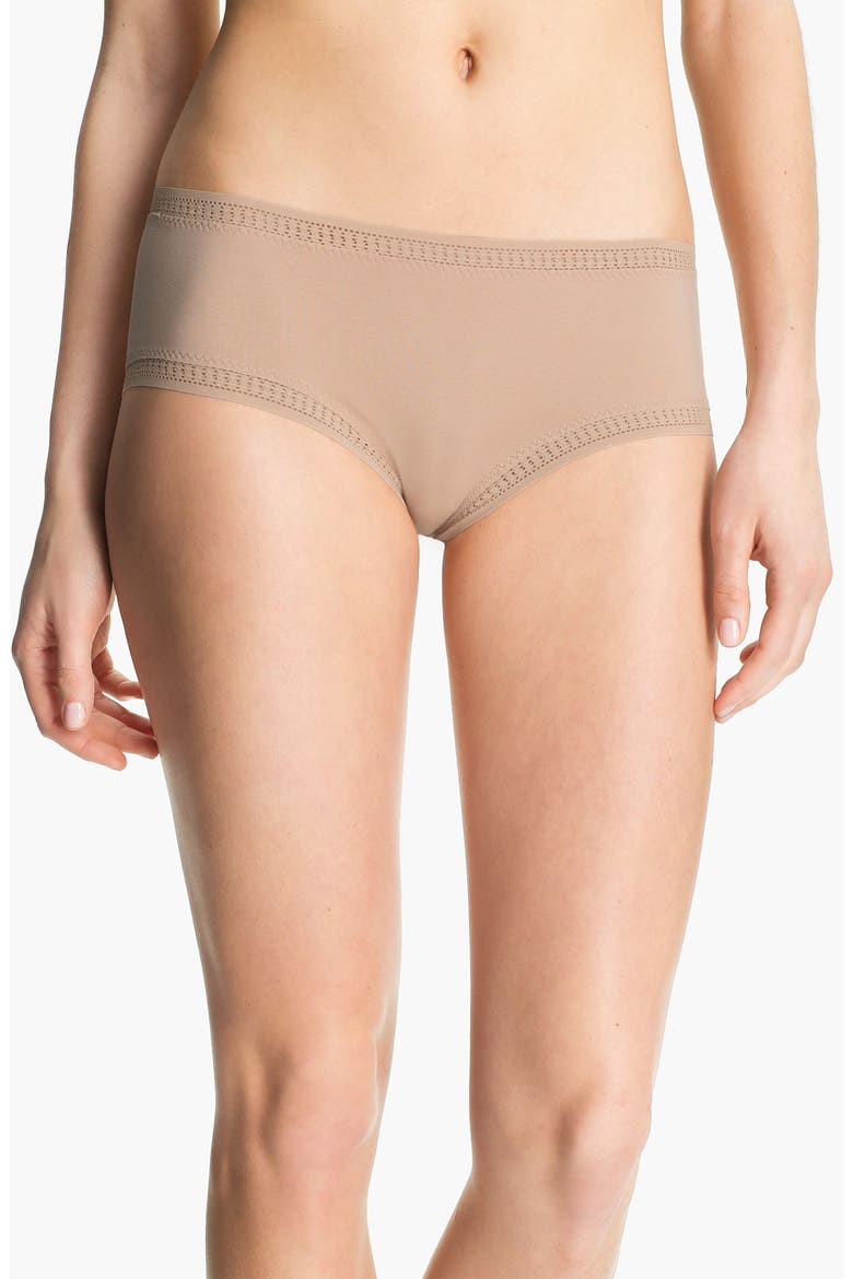 'Cabana' Cotton Boyshorts, Main, color, CHAMPAGNE