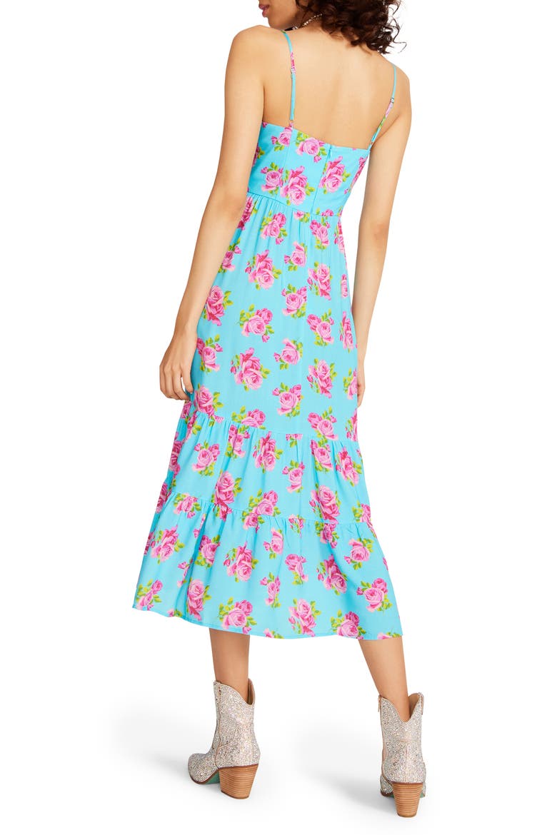 Ava Corset Marilyn Rose Dress, Alternate, color, BLUE CURCAO