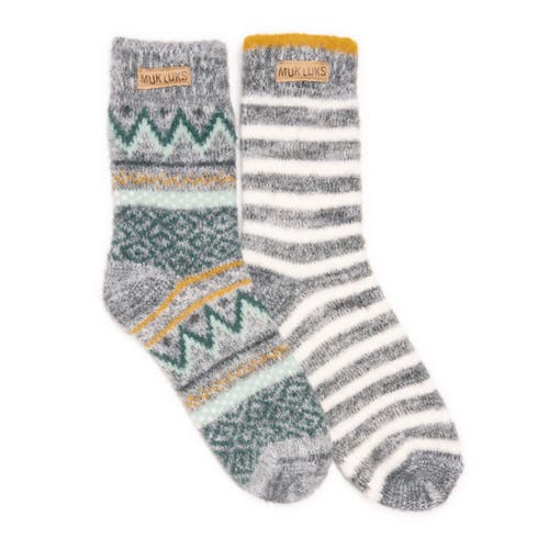 Muk Luks Sweater Socks 2 Pair Pack