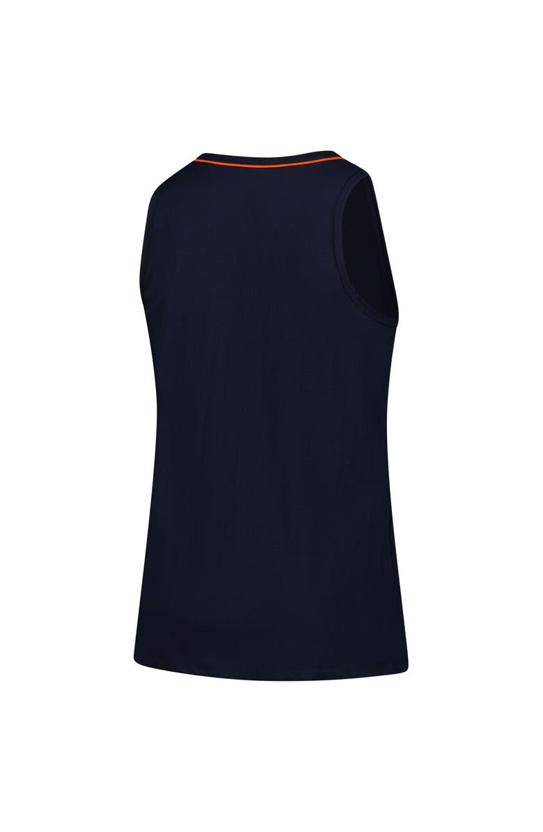 PROFILE Women's Profile  Navy Detroit Tigers Plus Sized Stellar Win V-Neck Tank Top, Alternate, color, 