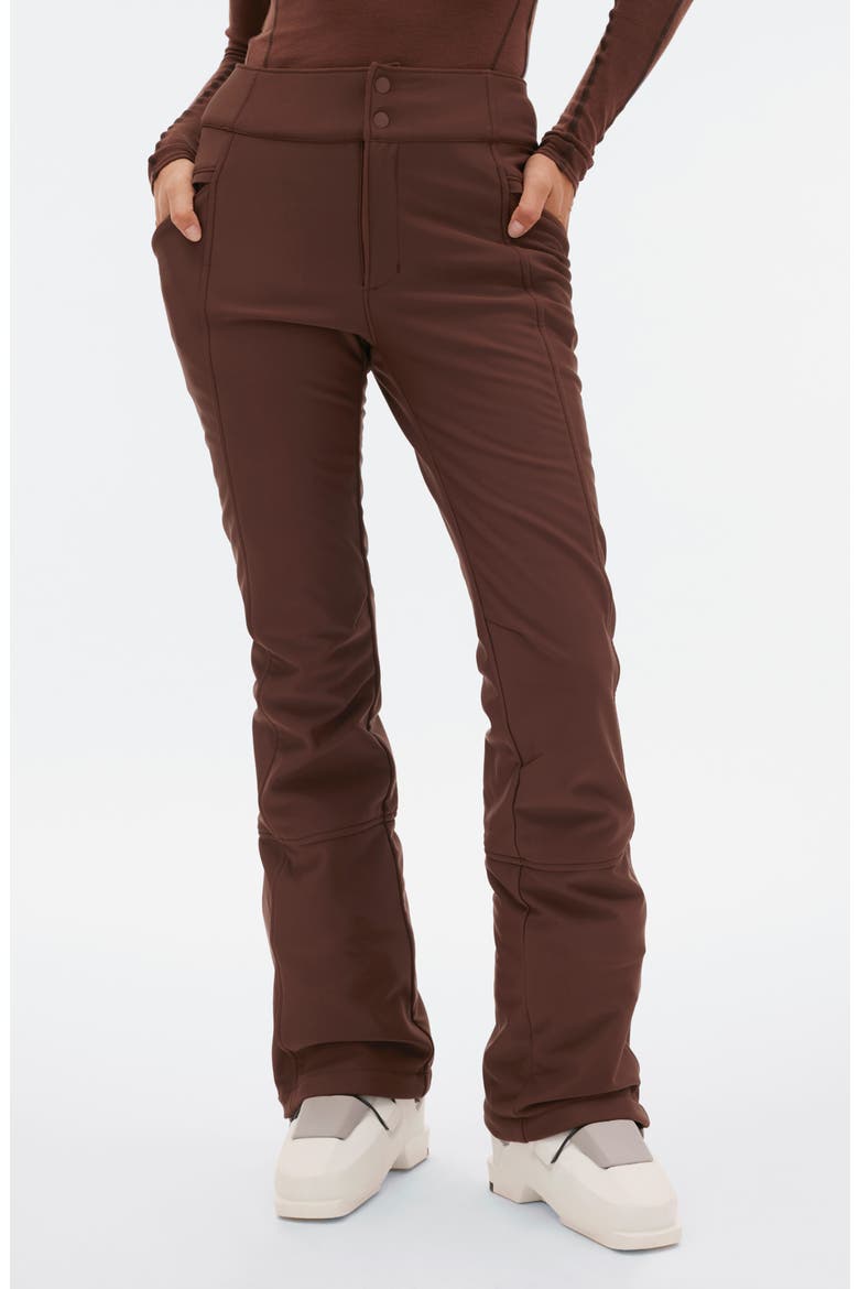 Emma Water Resistant Fleece Lined Ski Pants, Main, color, SPIKED COCOA