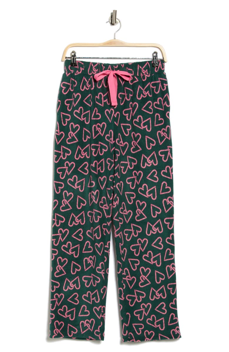 JACLYN Print Fleece Pajama Pants, Alternate, color, Calina Candy