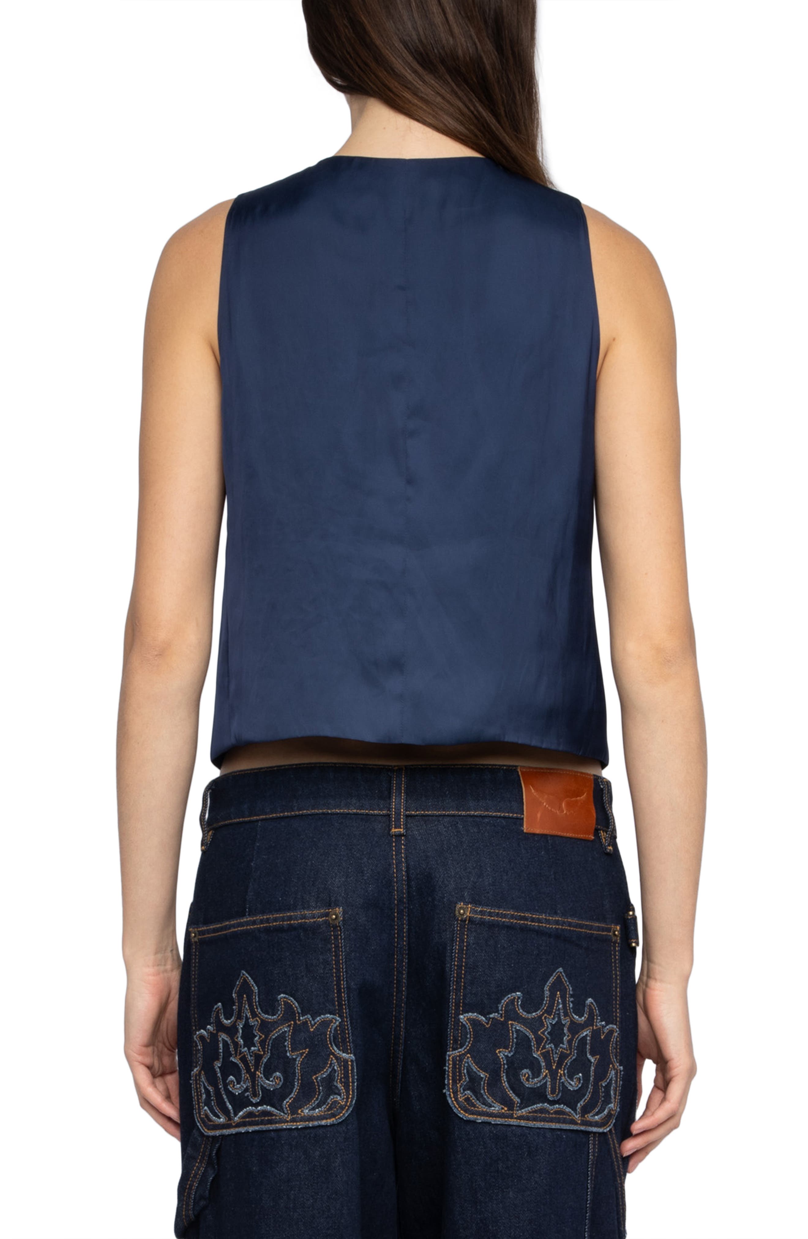 Emaux Sleeveless Satin Top - image 2