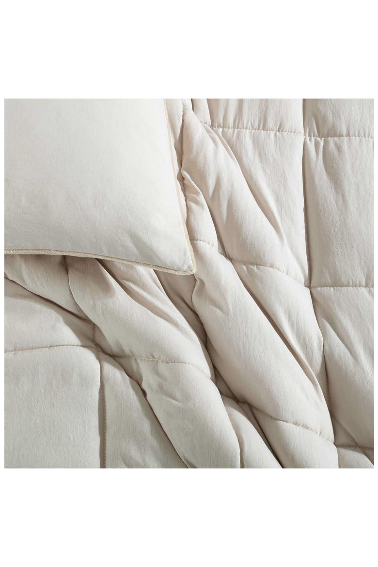 Reversible Plush Washed Microfiber Comforter Bedding Set, Alternate, color, MEDIUM BEIGE