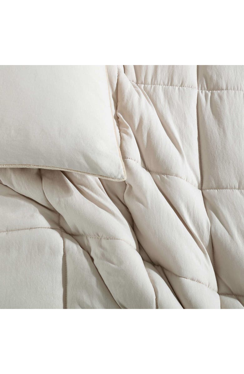 Calvin Klein Reversible Plush Washed Microfiber Comforter Bedding Set, Alternate, color, Medium Beige