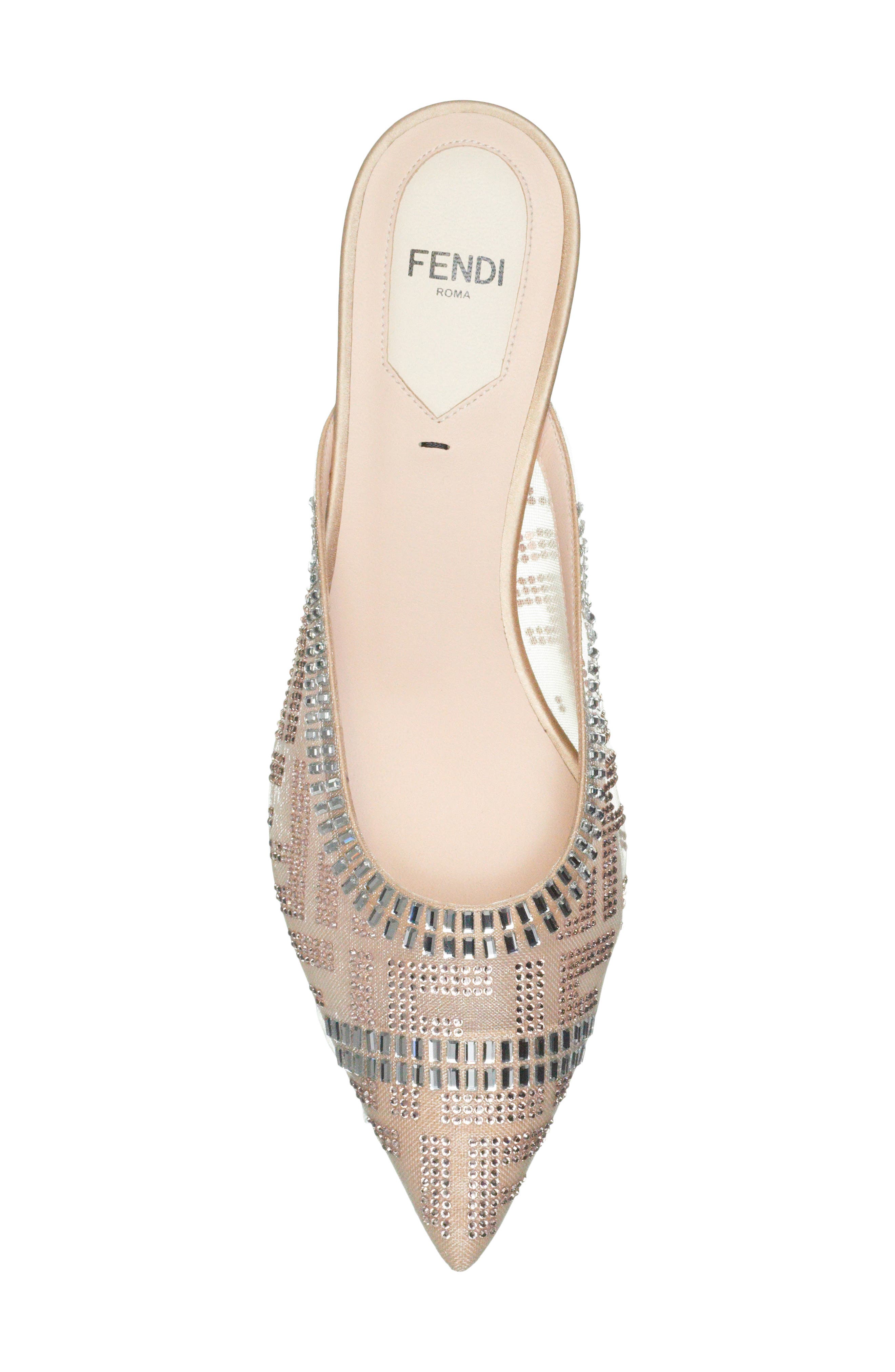 Colibri Embellished Mule, Alternate, color, NUDO SILK CRYSTAL