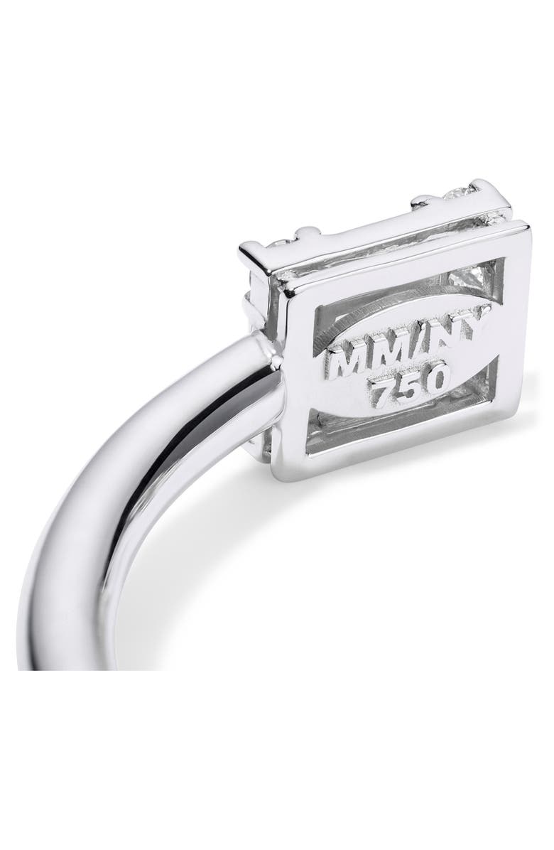 Mindi Mond Clarity Petite Diamond Open Bangle Bracelet, Alternate, color, 18K White Gold