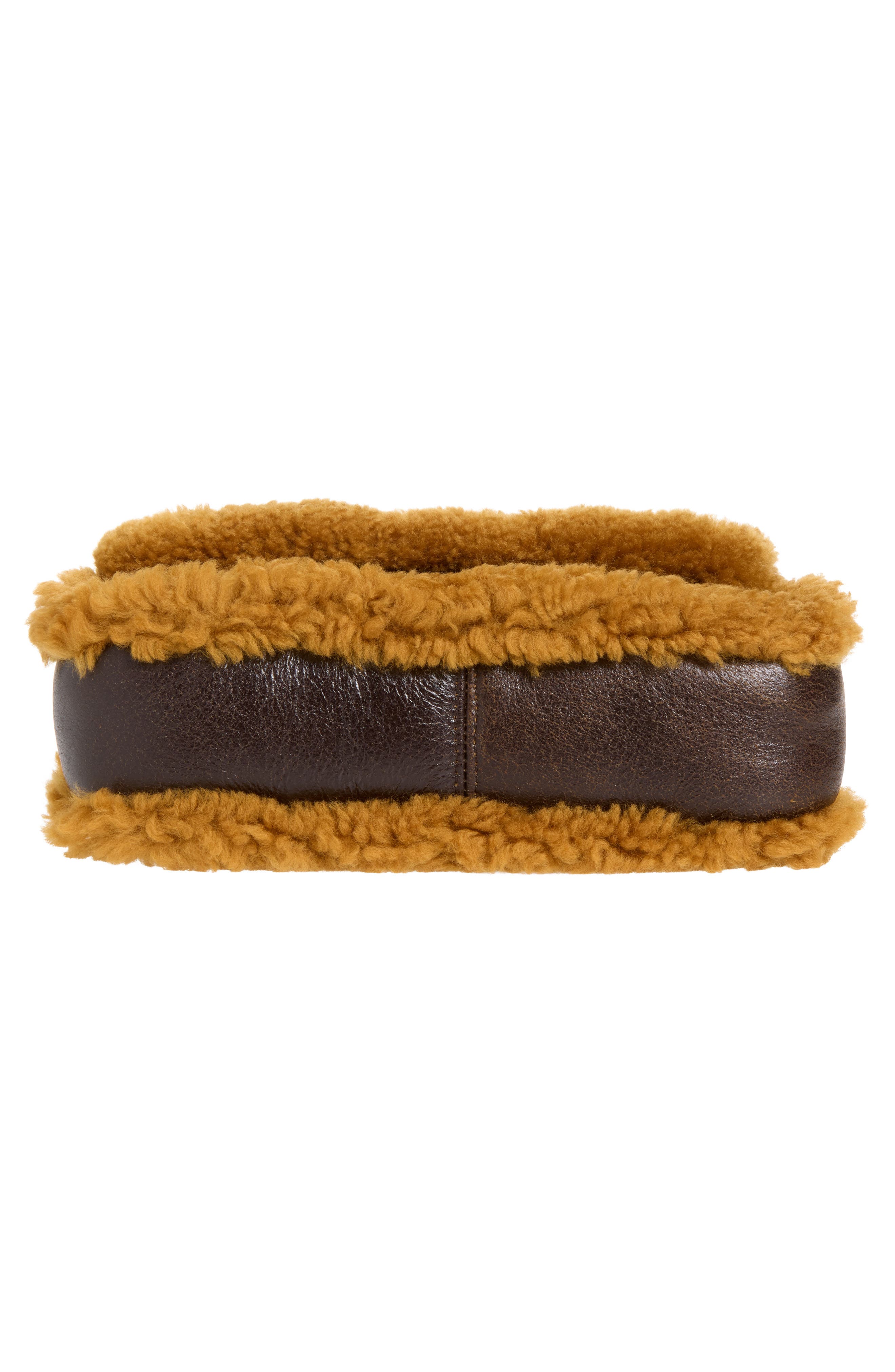 Mortimer Shearling Crossbody Bag, Alternate, color, BUTTERSCOTCH