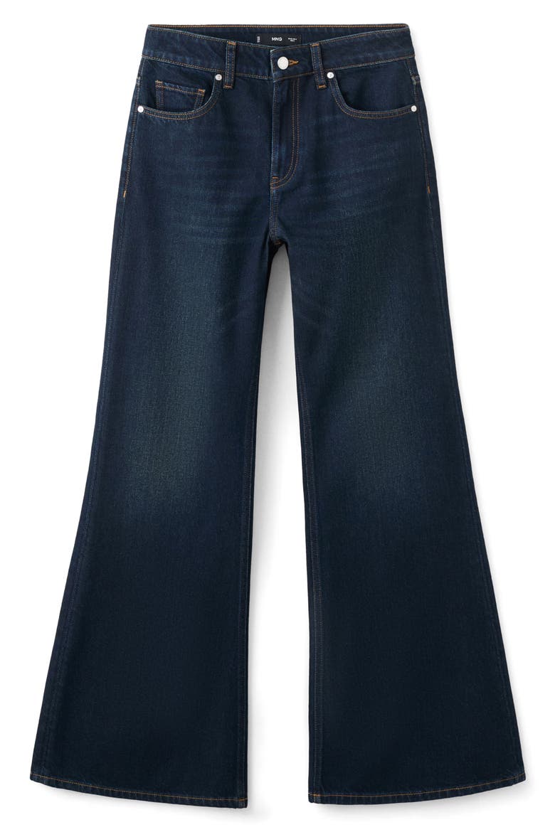 Flare Leg Jeans, Main, color, DARK VINTAGE BLUE