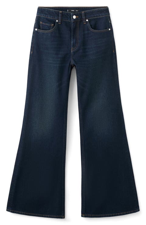 Flare Leg Jeans (Dark Blue Vintage)