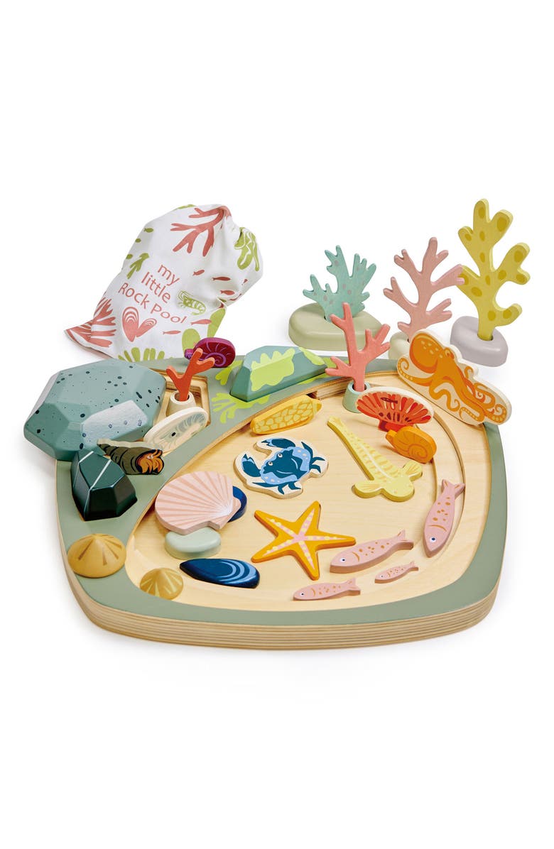Tender Leaf Toys My Little Rock Pool Wooden Playset, Main, color, Multi