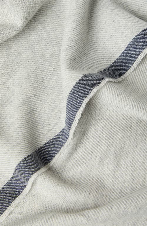 Brunello Cucinelli Cashmere Stripe-detail Diagonal Scarf In Pearl Grey