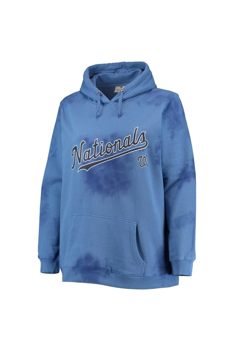Women's Navy Washington Nationals Plus Size Cloud Pullover Hoodie, Alternate, color, Navy