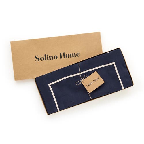 Solino Home Linen Table Runner In Blue