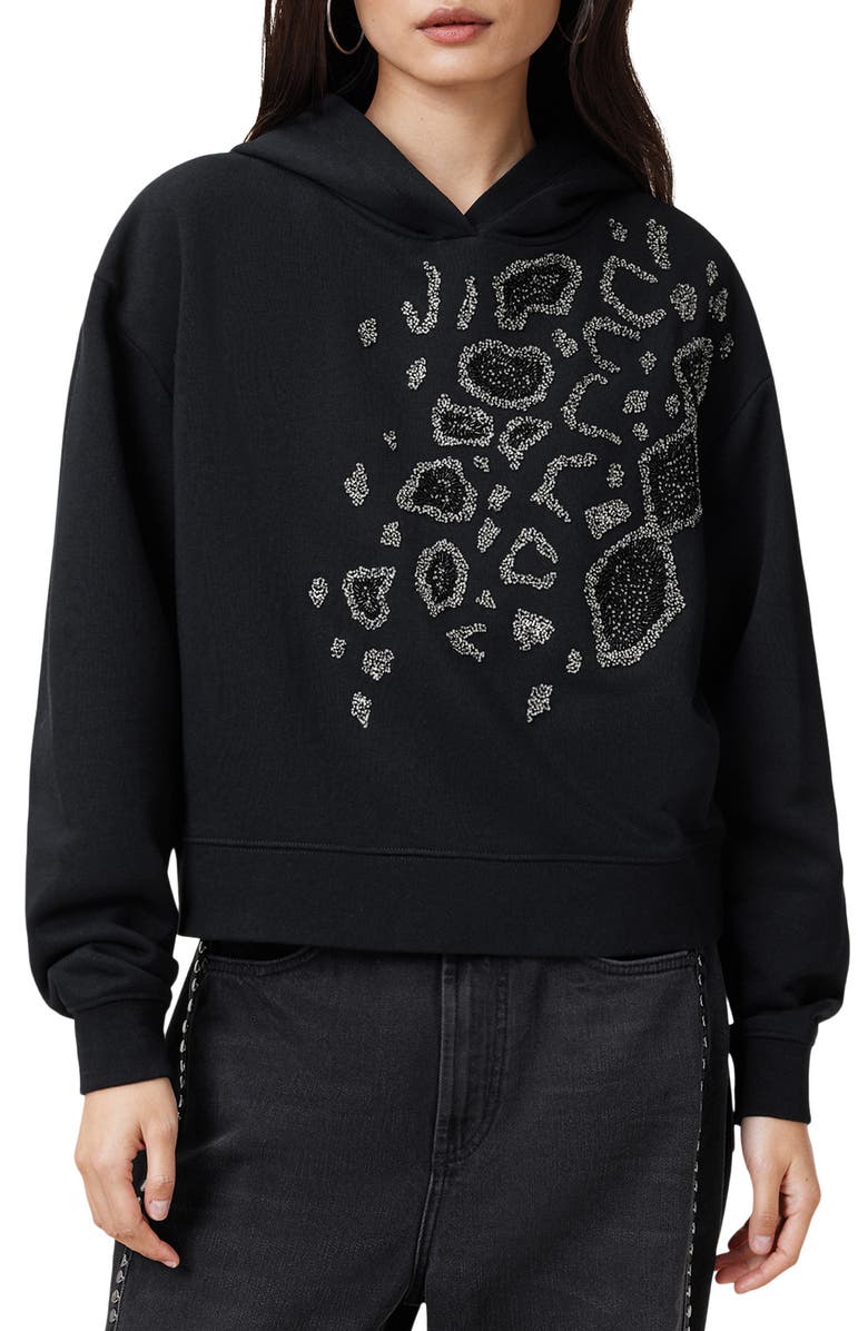 AllSaints Pippa Beaded Hoodie, Main, color, 
