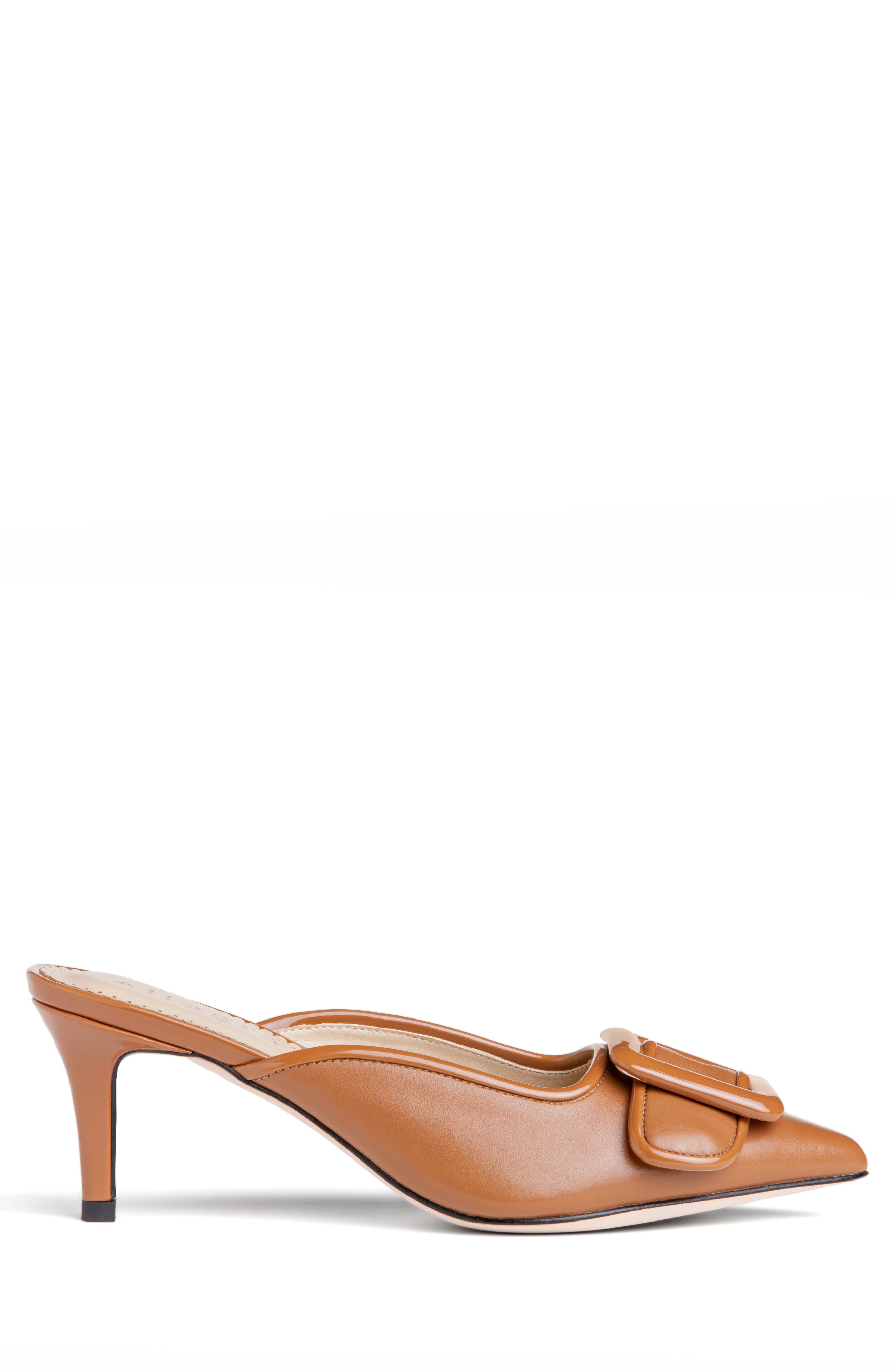 Allegra James Cara Leather Buckle Mule, Main, color, 