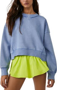 Free People Intercept Cotton Blend Sweatshirt